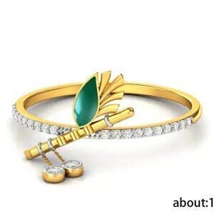 💞Ethnic Trends Zircon Thin Bague Dainty Fashion Ring for Women, MARR9103